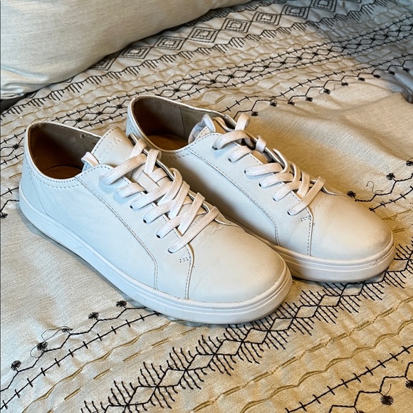 Patina Shoes - Patina Women's White Leather Sneakers